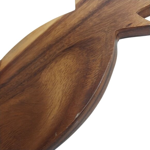 Hand-Carved Pineapple-Shaped Koa Acacia Cutting Board with Leather Loop - Picture 5 of 5